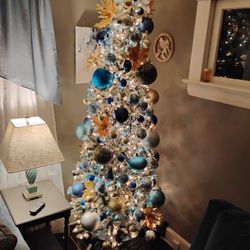 Complete Christmas Tree With All Decorations 