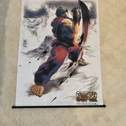 Street Fighter Ken Wall Scroll Poster
