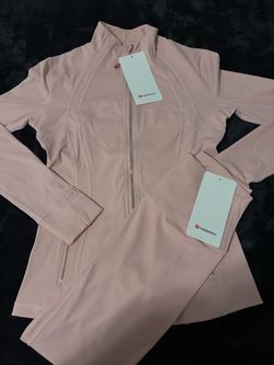 Lululemon Pink Jacket and Leggings Set