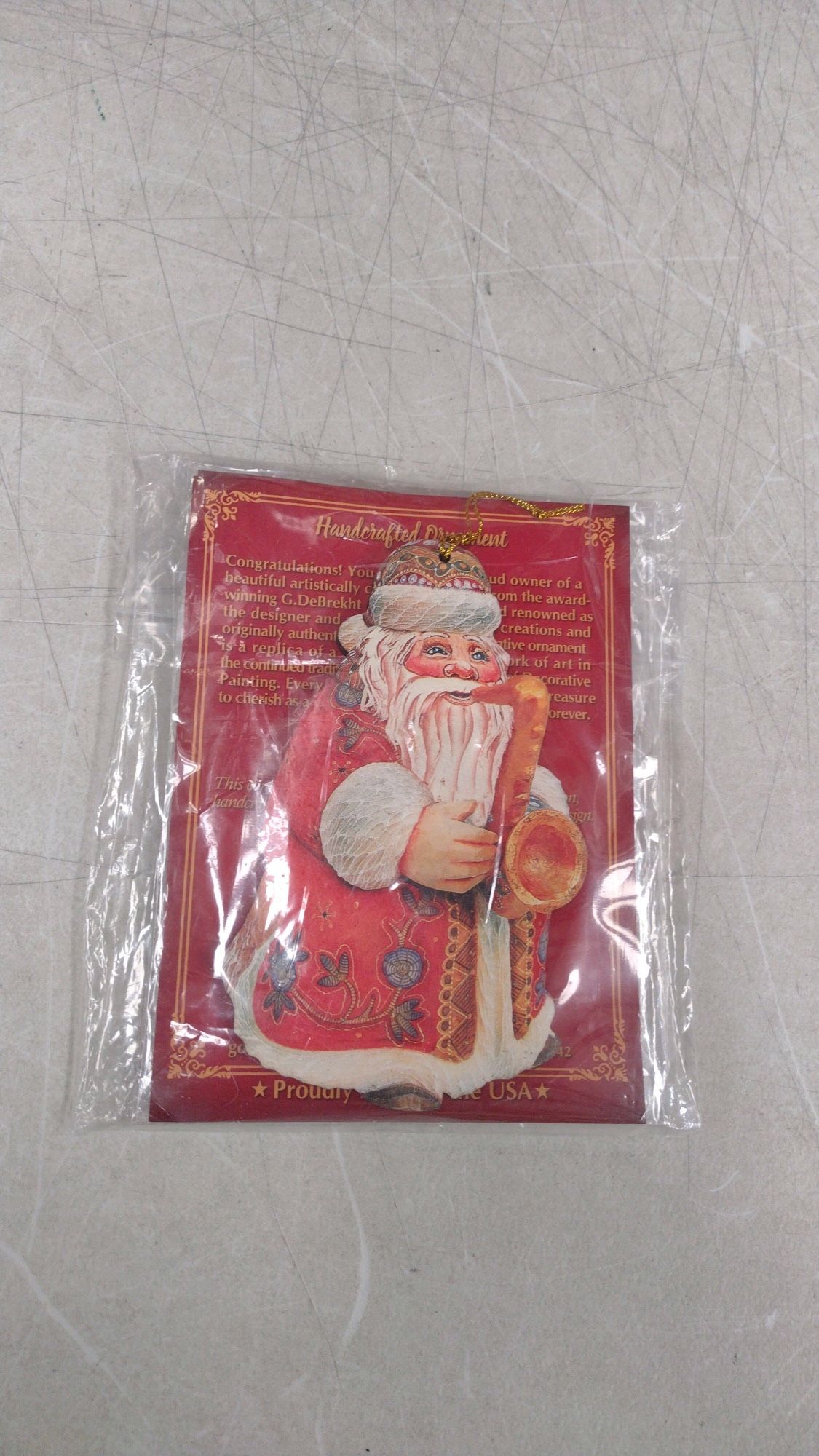 Jazzman Santa Wooden Christmas Ornament-BRWH-B08HPK8V8Q