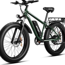 AMYET EB26 Electric Bike for Adults Peak 1500W Electric Bicycle 48V 15AH (720WH) Battery Electric Bike 26" Fat Tire Mountain 28mph 7 Speed Gears Ebike