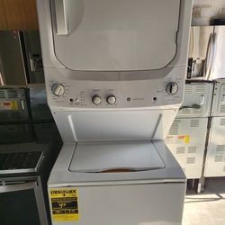 G/E Washer And Dryer Stakable Works Good 