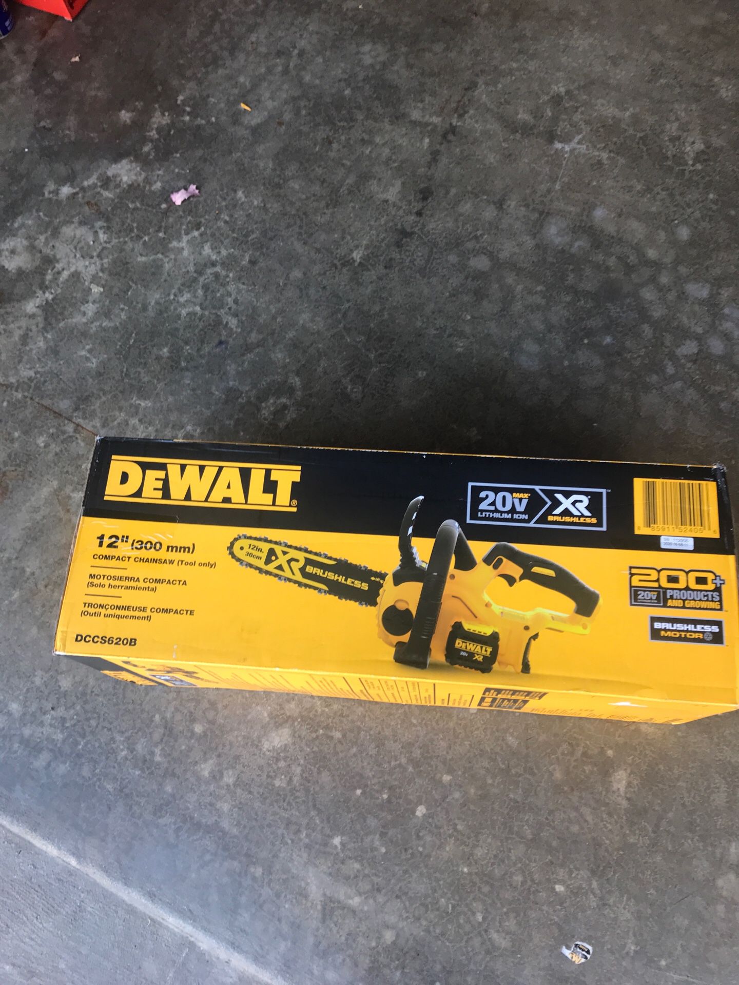 Dewalt 12” 20vmax brushless compact chainsaw tool only