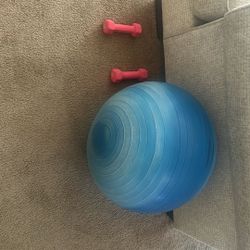 Exercise Ball And Weights