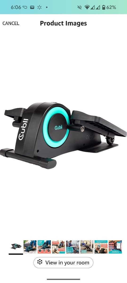 Cubii JR1, Under Desk Elliptical, Under Desk Bike Pedal Exerciser, Seated Elliptical, Work from Home Fitness, Mini Elliptical Machines for Home Use, C