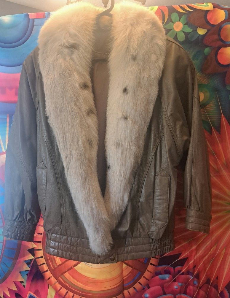 Fox/Leather Coat