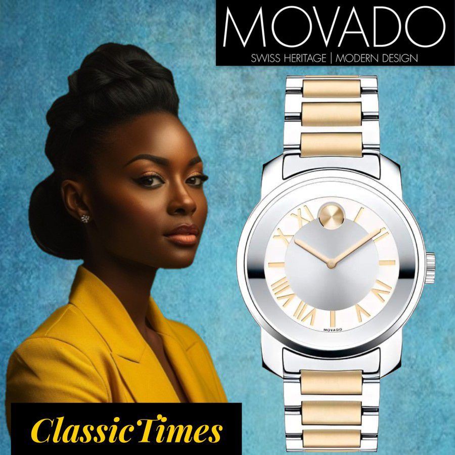 **BRAND NEW*** Movado Women's Bold Luxe Two-Tone Stainless Steel Bracelet Watch