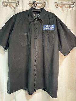 Sons of Anarchy Road Gear Prospect Men’s Black Short Sleeve Button-Up 2XL