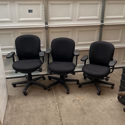 Black Steelcase office chair