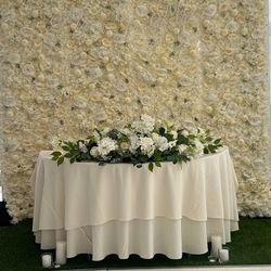 Wedding Floral Arrangements  And Welcome Mirror