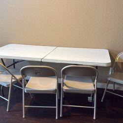 Folding Table And Folding Chairs