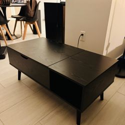 Black Mid century modern Coffee Table 