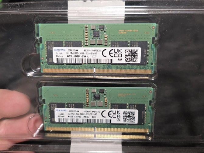 Samsung DDR5 SODIMM RAM 16GB (2X8G) 1RX16 PC5 5600GHz