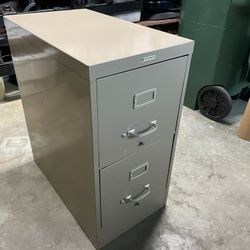 Metal Two Drawer Filing Cabinet 