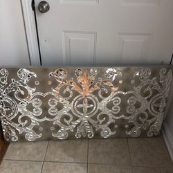 Decorative framed picture with crystals