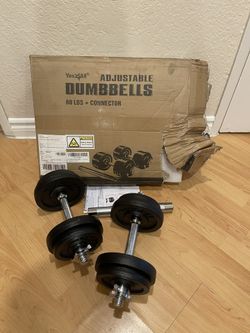 Dumbbells 60 LBS + Connector 