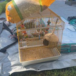 Brand New Bird Cage Set Up. 