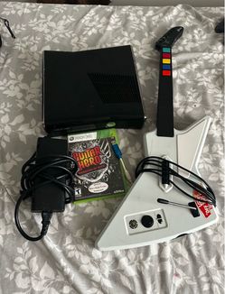 🔥 XBOX 360 SLIM + GUITAR HERO GUITAR + WARRIORS OF ROCK BUNDLE! 🎮🎸