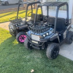2  24V RealTree UTVS For A Boy And A Girl In Great Condition 