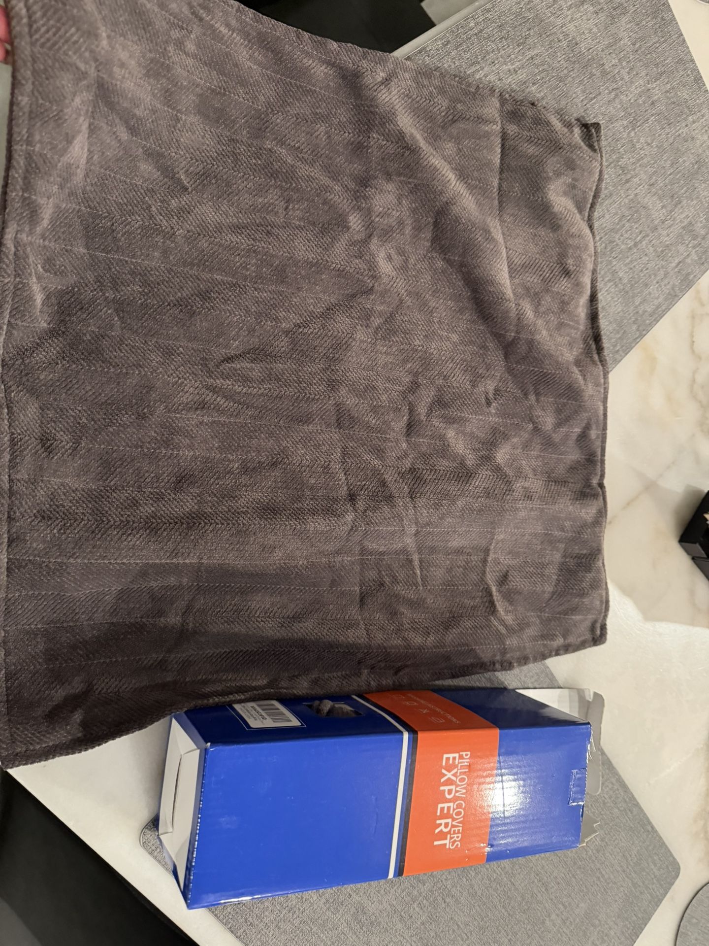 Two Grey Pillow Cases