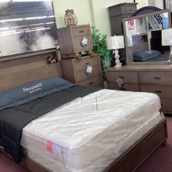 💥HUGE Ashley Furniture Blowout Sale!💥 Brand New 7PC Queen Size Bedroom SET! $50 Down Takes It Home Today! 