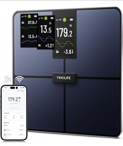 Smart Scale for Body Weight, 4.3" Color Display Digital Weight Scale, High Precision Wi-Fi Bathroom Scale with BMI, Body Fat, Muscle Mass, 20 Body Com