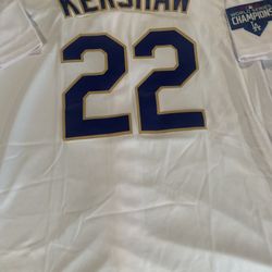 Dodgers #22 Kershaw WS Jersey. New 3x