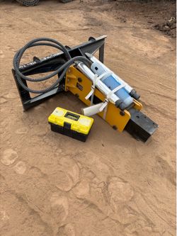 Hydraulic breaker jackhammer attachment for full size skid steer