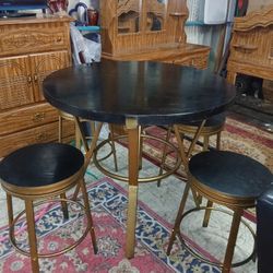 Black & Gold Dining Table 