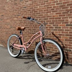 SALE! NEW RETROSPEC CHATHAM 7 PLUS MAUVE PINK 7 SPEED GEARED ALUMINUM STEP THRU BEACH CRUISER BIKE