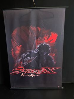 Vintage Samurai X Kenshin Rurouni Anime Wall Scroll
