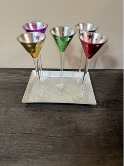 New  Dessert Shot Glass With Tray
