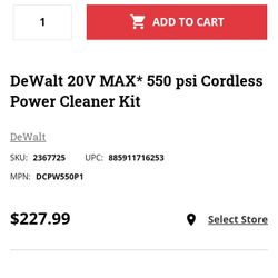 DeWalt Pressure Washer 60$