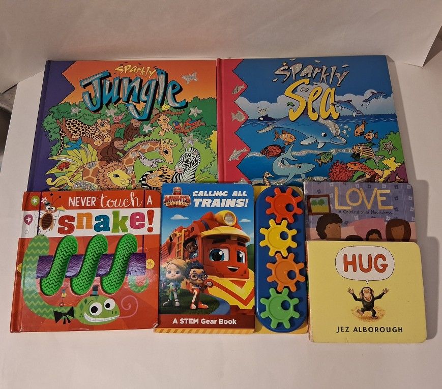lot of 6 toddler board books (trains book makes sounds) $10 FIRM for ALL!