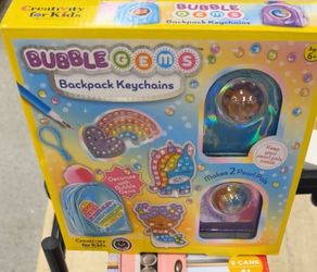 New Creativity for Kids Bubble Gems Backpack Keychains Craft Toy