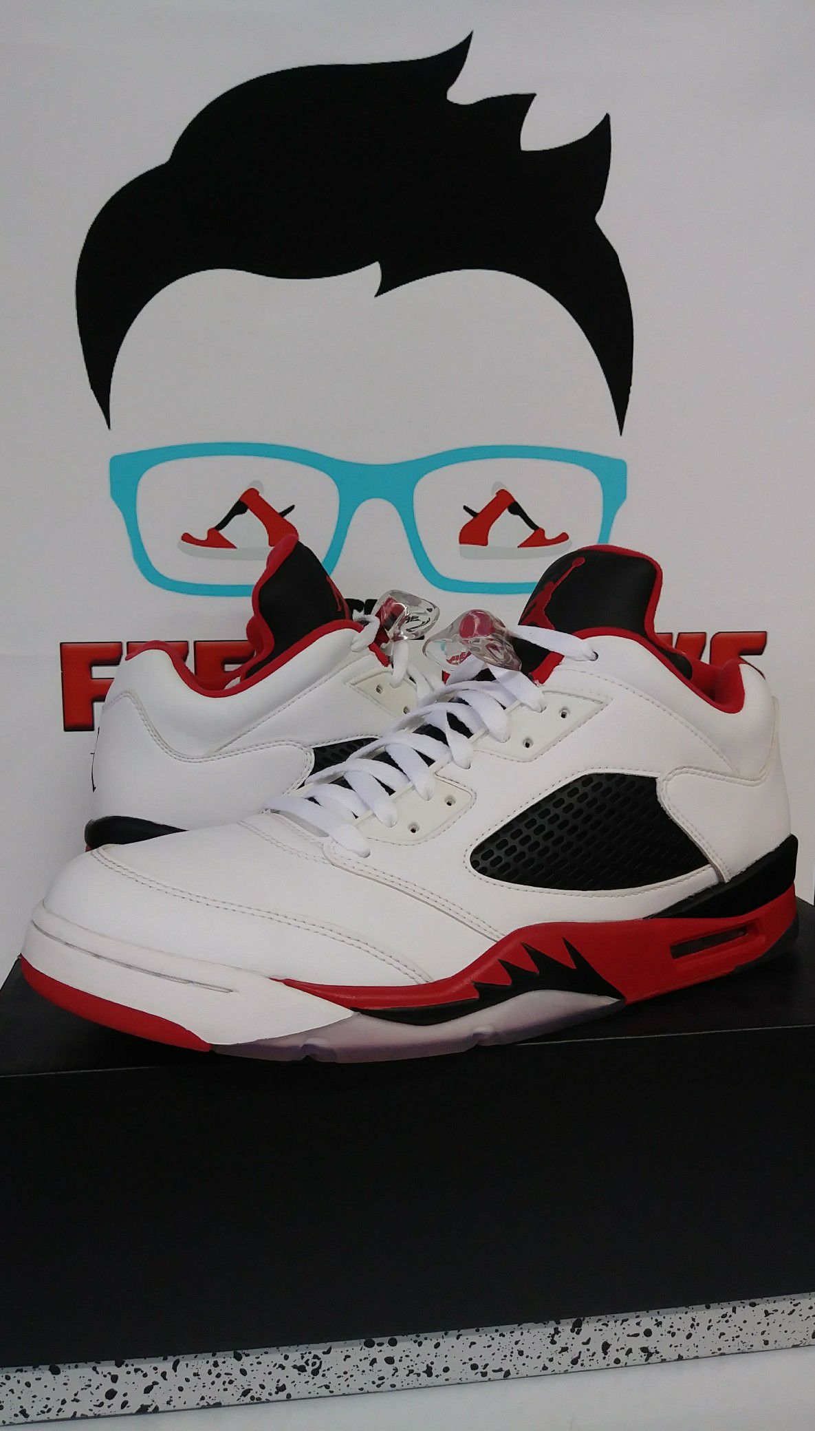 Air Jordan 5 Retro Fire Red Low Mens Shoes Size 12