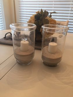 Glass candle holder (2)