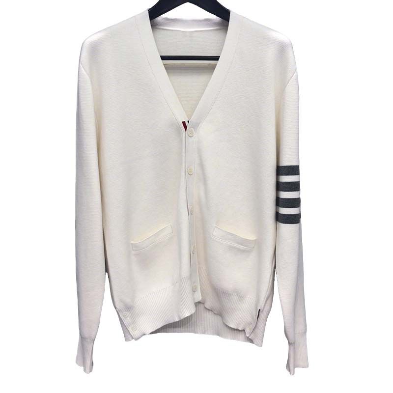 Thom Browne Classic 4 Bar 5 Button Cardigan