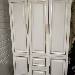 White Closet Wardrobe Clothing Storage Mudroom Organizer