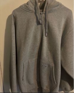 Pro club zip up hoodie gray size medium