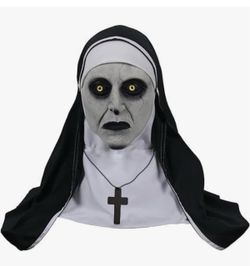 Nun Halloween Latex Mask with Headpiece