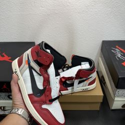Aj1 High Nike Air jordan 1 High off white Chicago red size 7,7.5,8,8.5,9,9.5,10,10.5,11,12 