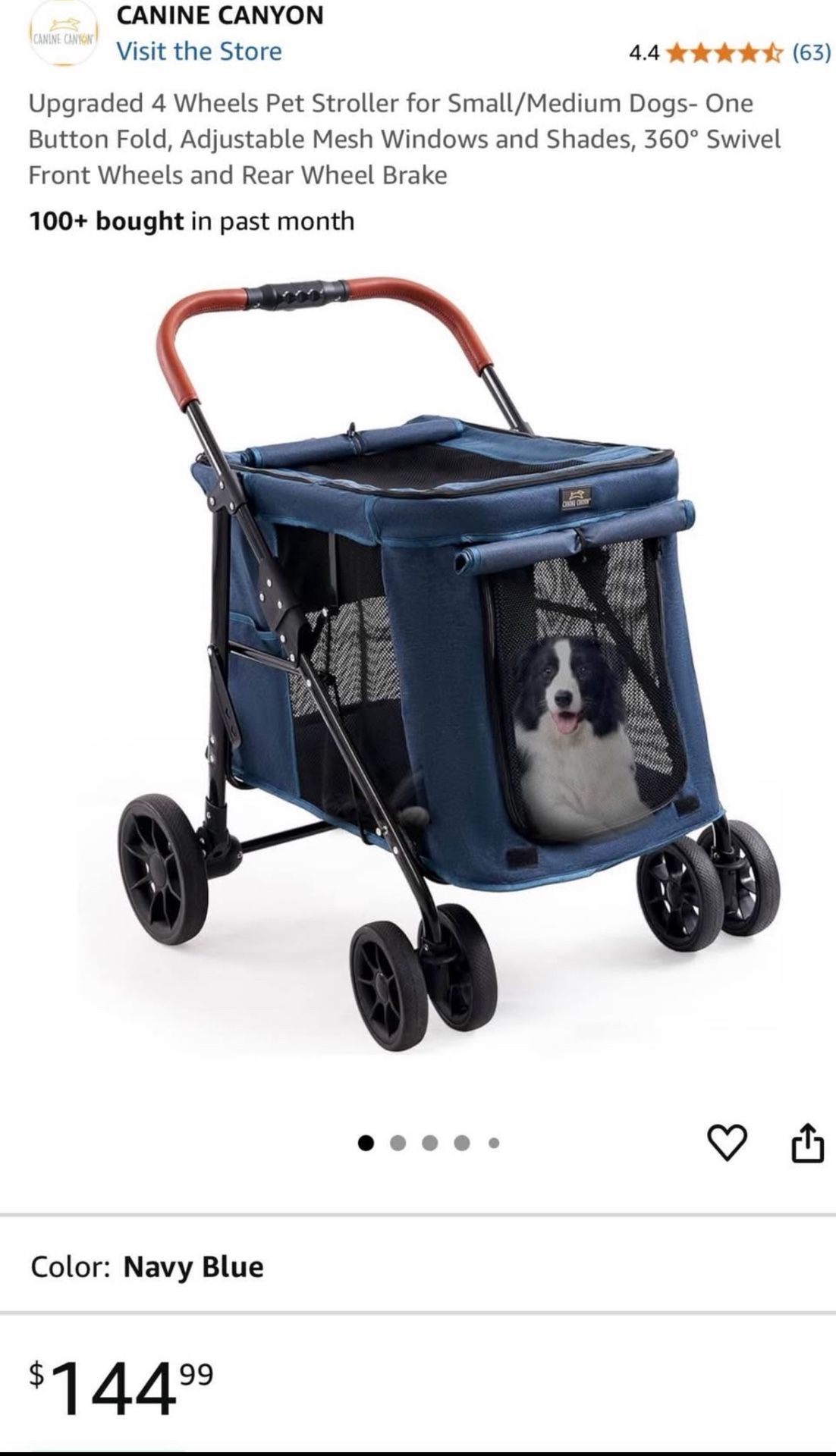 New Canine Canyon Dog Stroller