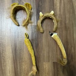 Soul Young Wolf leopard Lion Cat Ears and Tail Set Halloween Paw Gloves Costume Party Cosplay Animal accessories