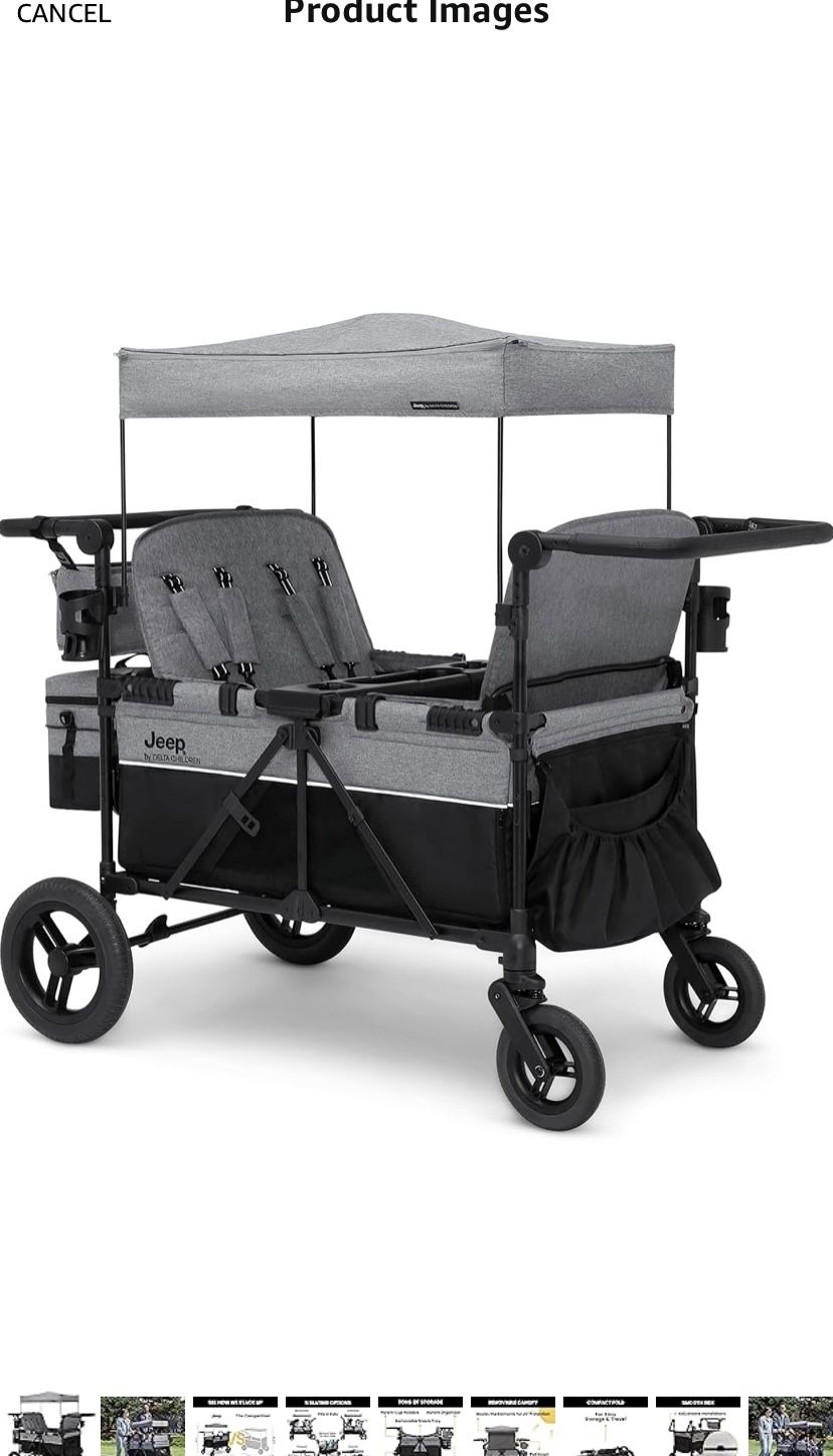 Jeep Wrangler Deluxe 4-seater wagon stroller