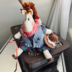The Country Folks Buckshot Fishing Horse - Kathleen Kelly Shelf