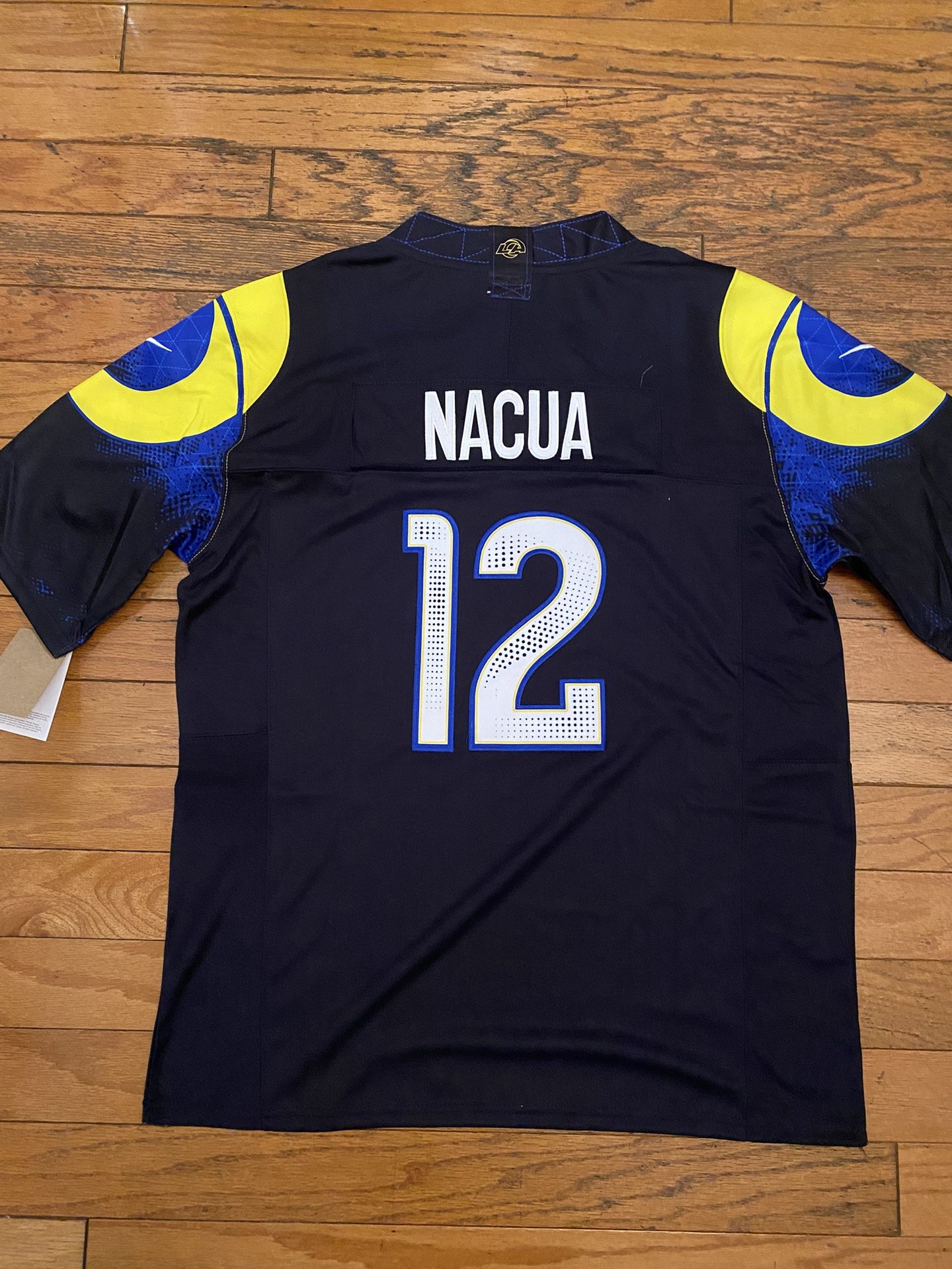 Black and Blue Los Angeles Rams Puka Nacua new # 12 jersey