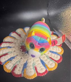 Ty Beanie Boo Tiggy Rainbow Cat Plush (4.5”)