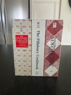 VTG Bantam Kitchen Library -3 Cookbooks, Fannie Farmer, Better Homes,Pillsbury
