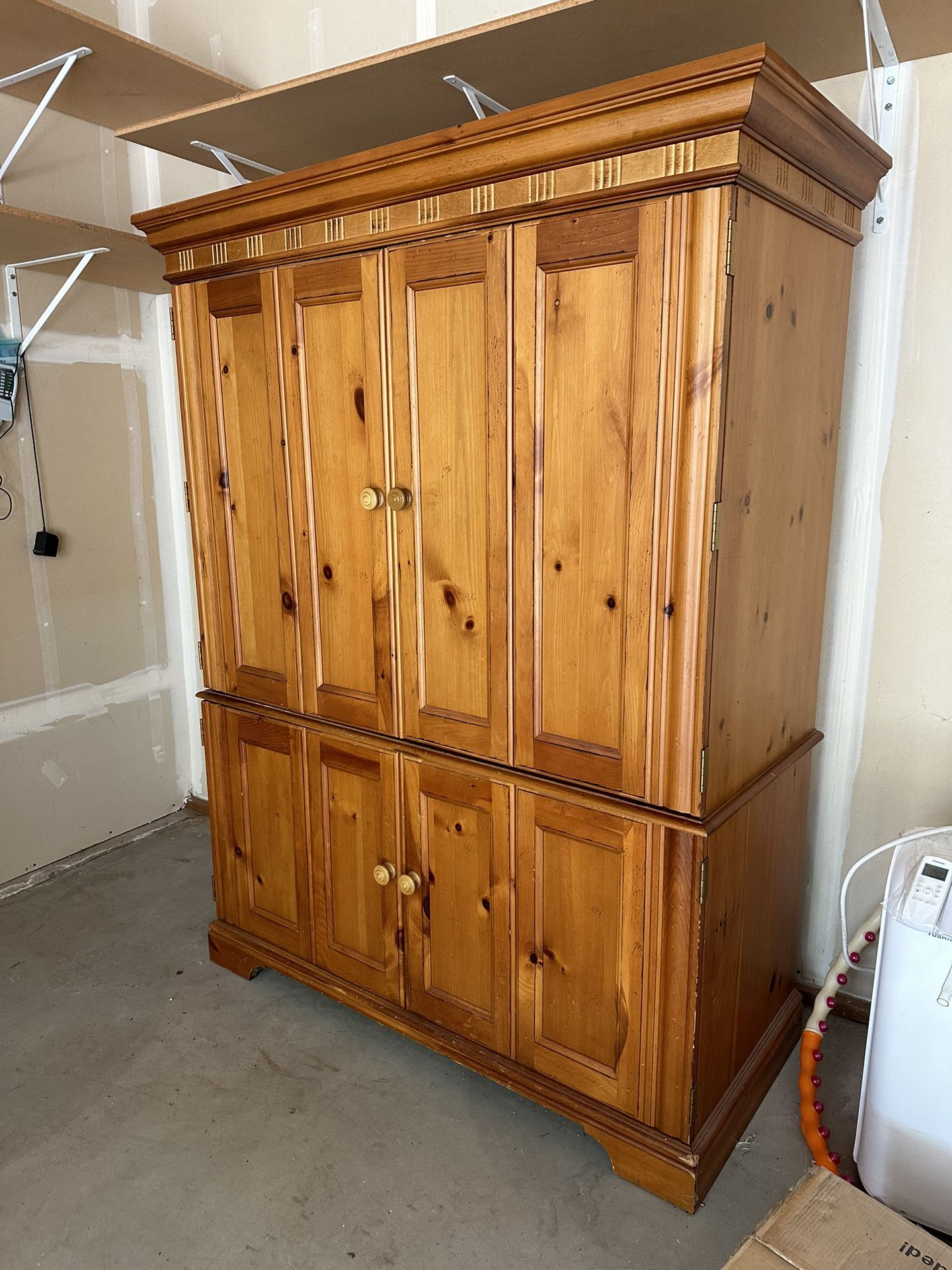 Pine wood cabinet. 
